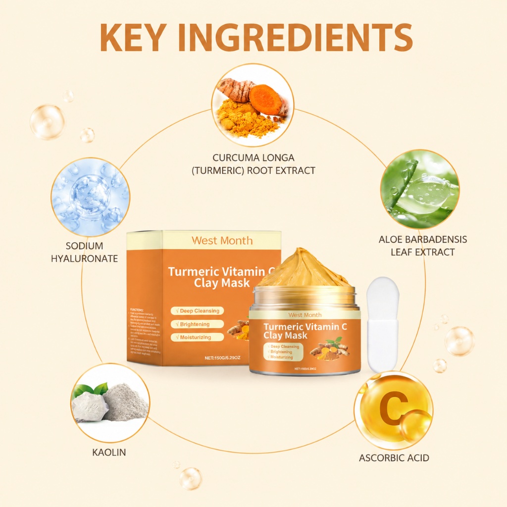 Masque à l'argile au curcuma e - Mud Mask Kaolin avis et prix