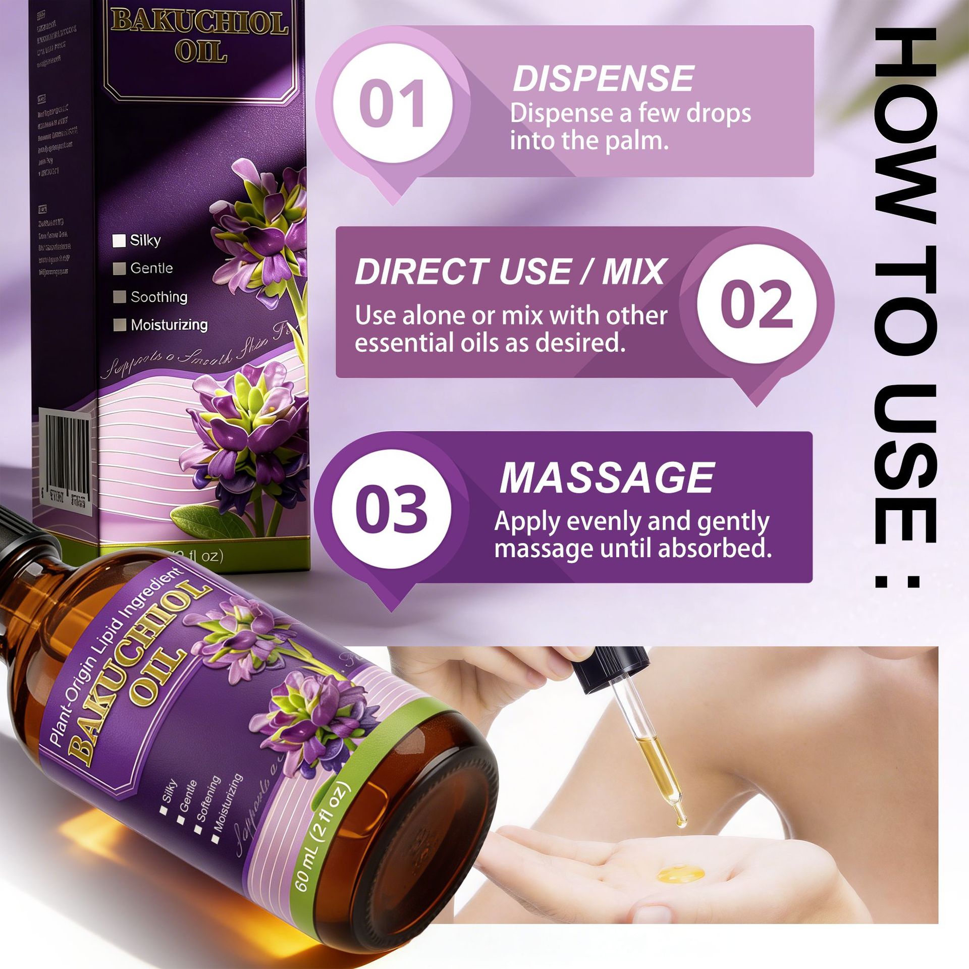 Huile visage anti-âge au bakuc - Bakuchiol Retinol Alternative avis et prix