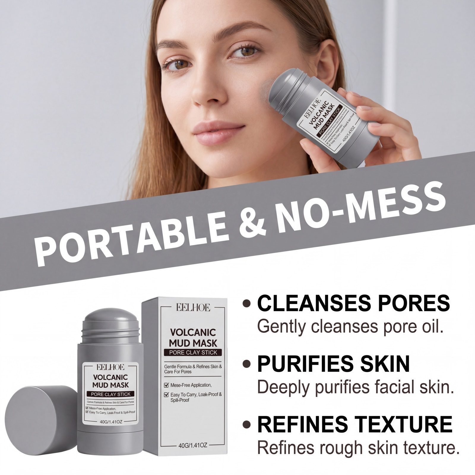 Masque en argile volcanique en - Mud Mask Kaolin avis et prix